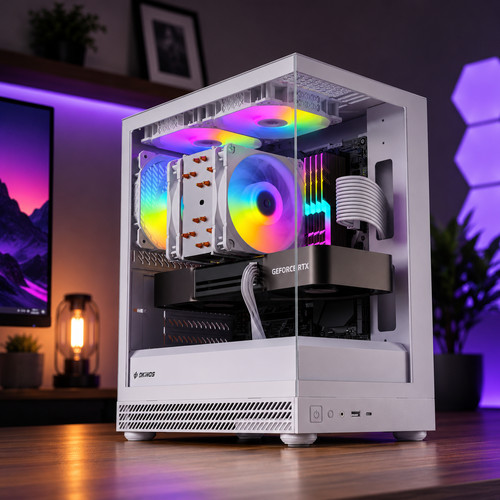 Argb white gaming desktop - argb,